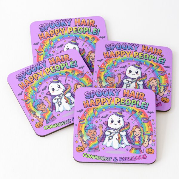 Item preview, Spooky Hair Happy People LGBTQ Rainbow Ghost Salon Art designed and sold by Im-Ara.