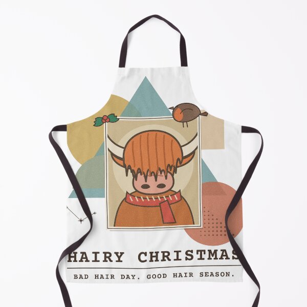 Item preview, Hairy Christmas Highland Cow Vintage Collage designed and sold by somebasic.