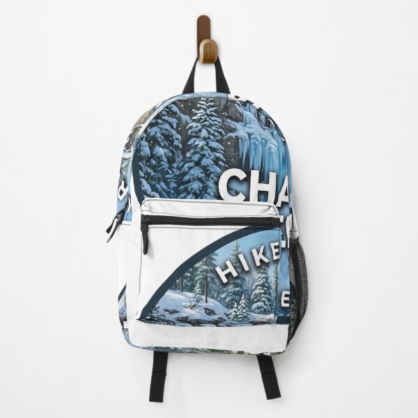 Item preview, Chasing Waterfalls Frozen Falls Hiking Round Badge Sticker designed and sold by DetourDgn.