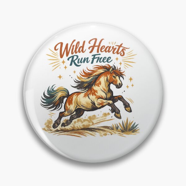 Item preview, Wild Hearts Run Free Running Horse Western Freedom Vintage Design designed and sold by inkoutninja.