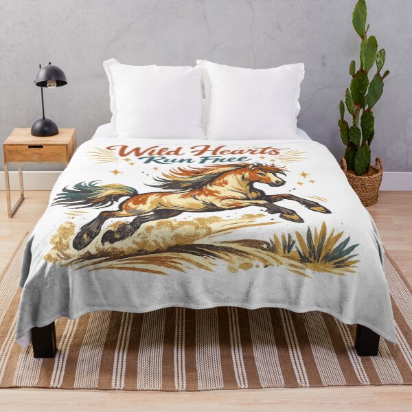 Item preview, Wild Hearts Run Free Running Horse Western Freedom Vintage Design designed and sold by inkoutninja.