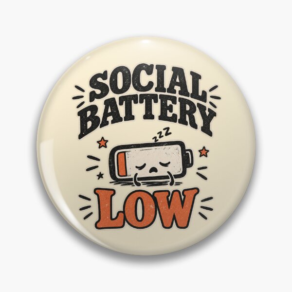 Item preview, Social Battery Low Funny Introvert Vintage designed and sold by Yellowriversss.