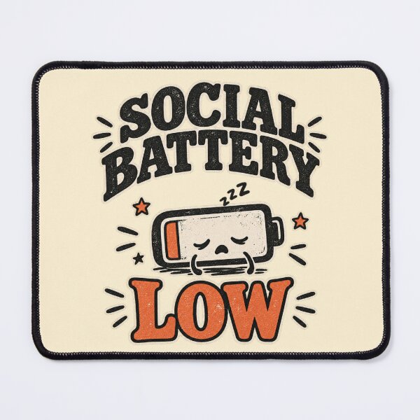 Item preview, Social Battery Low Funny Introvert Vintage designed and sold by Yellowriversss.