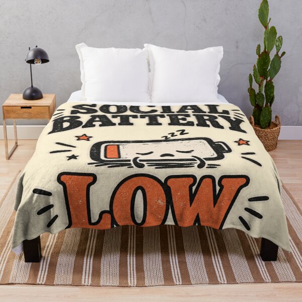 Item preview, Social Battery Low Funny Introvert Vintage designed and sold by Yellowriversss.