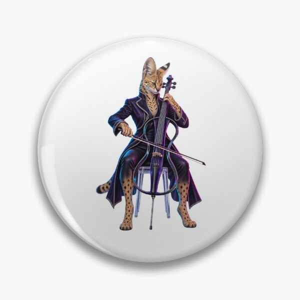 Item preview, Serval Electric Cellist in Violet and Cyan designed and sold by Mono.fi Studios.