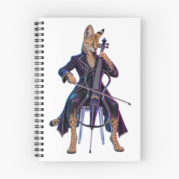 Item preview, Serval Electric Cellist in Violet and Cyan designed and sold by Mono.fi Studios.