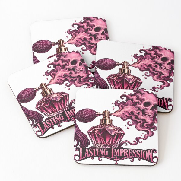 Item preview, Lasting Impression - Perfume Bottle with Pink Skull Vapor designed and sold by Digipeel.