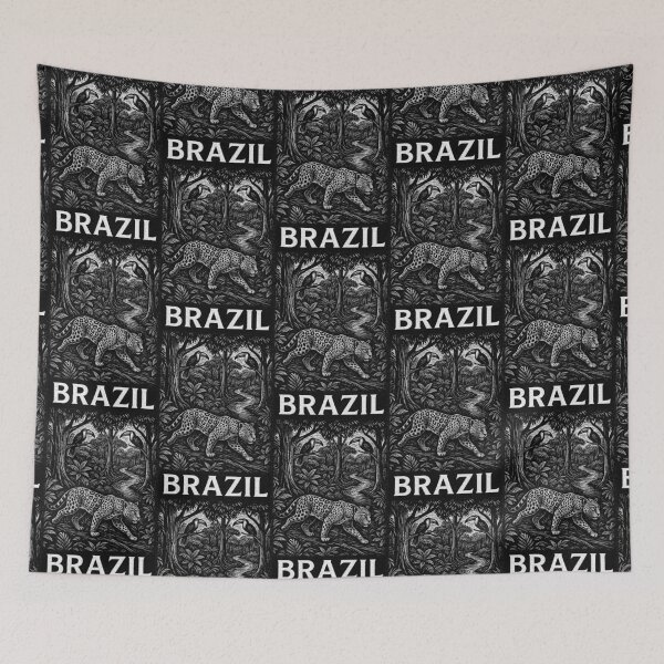 Item preview, Brazil Linocut Style  designed and sold by Thistle-TShop.