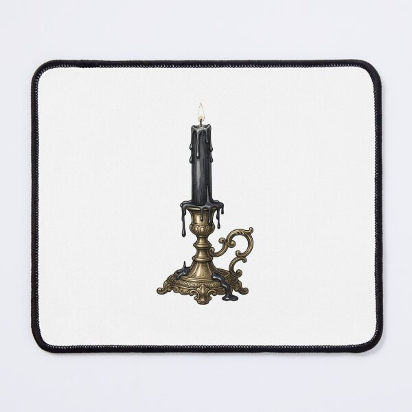 Item preview, Black Candle & Ornate Brass Candlestick designed and sold by PinkyDona.
