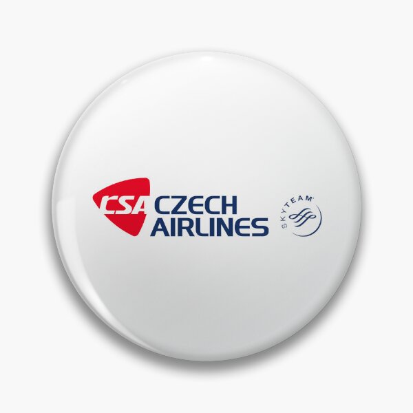 Item preview, Czech Airlines CSA Logo Red Emblem with Navy Lettering and SkyTeam Badge designed and sold by Beautyglamour.