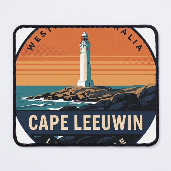Item preview, Cape Leeuwin Lighthouse Western Australia Retro Sunset Vintage Badge Sticker designed and sold by DetourDgn.