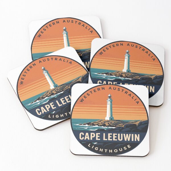 Item preview, Cape Leeuwin Lighthouse Western Australia Retro Sunset Vintage Badge Sticker designed and sold by DetourDgn.