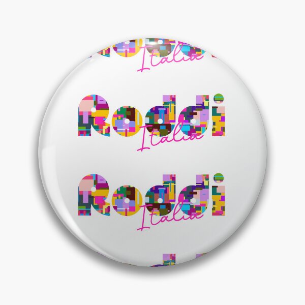 Item preview, Roddi, Cuneo, Italy, Italia, colorful typography design for travellers designed and sold by Wanderful-roads.
