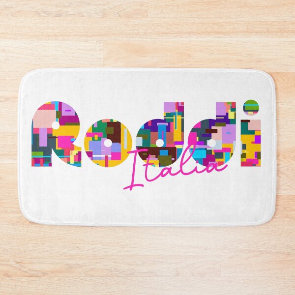 Item preview, Roddi, Cuneo, Italy, Italia, colorful typography design for travellers designed and sold by Wanderful-roads.