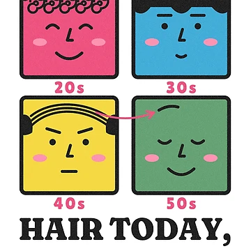 Vorschaubild zum Design Hair Today Gone Tomorrow Funny Bald Dad Joke von somebasic