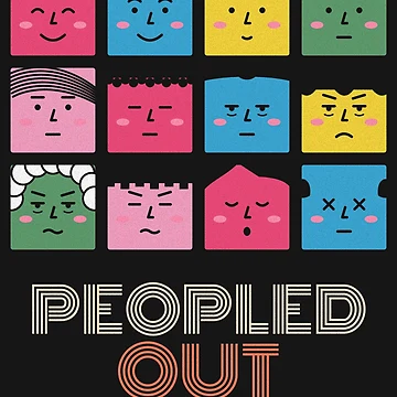 Vorschaubild zum Design Peopled Out Funny Introvert Tired Faces von somebasic