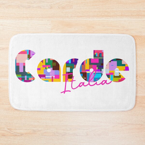 Item preview, Cardè, Cuneo, Italy, Italia, colorful typography design for travellers designed and sold by Wanderful-roads.
