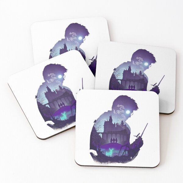 Item preview, Harry Potter Magical Silhouette – Hogwarts Castle, Hogwarts Express and Patronus Art designed and sold by 4U---Store.