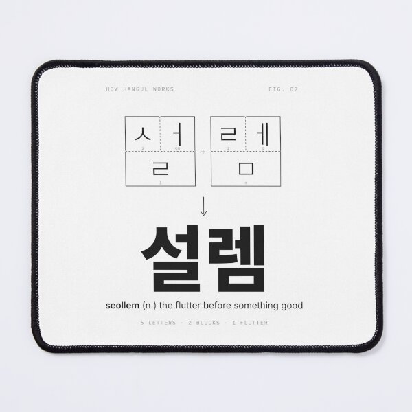 Item preview, Seollem 설렘 Heart Flutter – How Hangul Works designed and sold by palyground64.