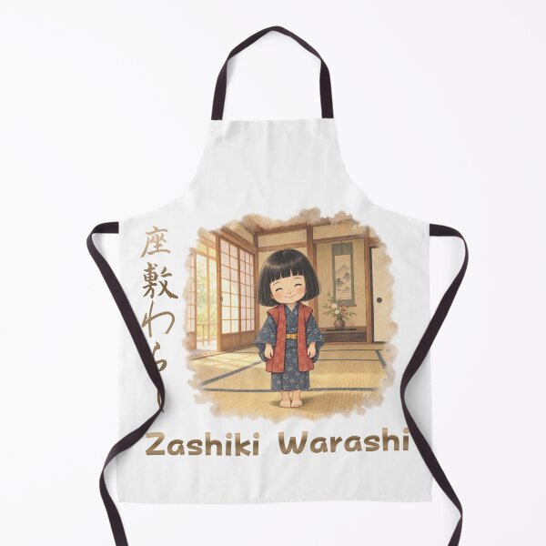 Item preview, Zashiki Warashi Japanese Yokai - House Spirit of Good Fortune Art designed and sold by japan-picto.