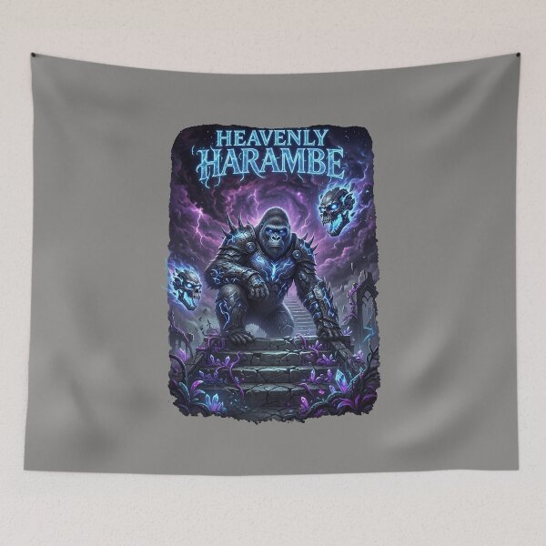 Item preview, Heavenly Harambe Ascension Cloud Stairs Tee-5 designed and sold by StrahinjaZec.