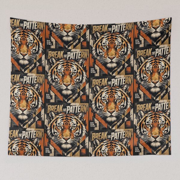 Item preview, Break The Pattern Tiger | Streetwear Motivational Tiger Poster designed and sold by Dogandesighn.