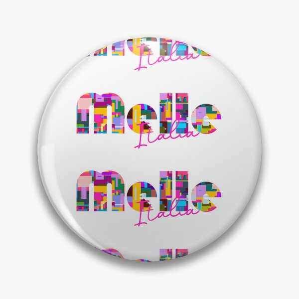 Item preview, Melle, Cuneo, Italy, Italia, colorful typography design for travellers designed and sold by Wanderful-roads.