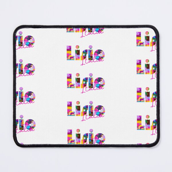 Item preview, Lisio, Cuneo, Italy, Italia, colorful typography design for travellers designed and sold by Wanderful-roads.
