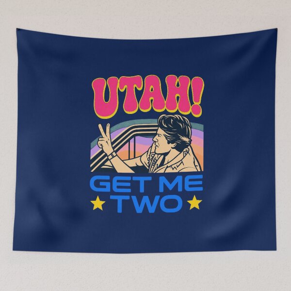 Item preview, Utah Get Me Two 90s Surf Action Quote designed and sold by kimberlyhol.