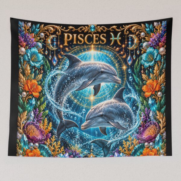 Item preview, Pisces Themed Zodiac Dolphins designed and sold by InezPhotography.