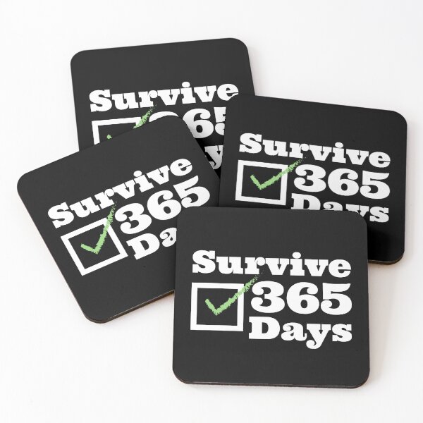 Item preview, Survive 365 Days | Minimalist Work & Life Survival designed and sold by crazydotdesigns.