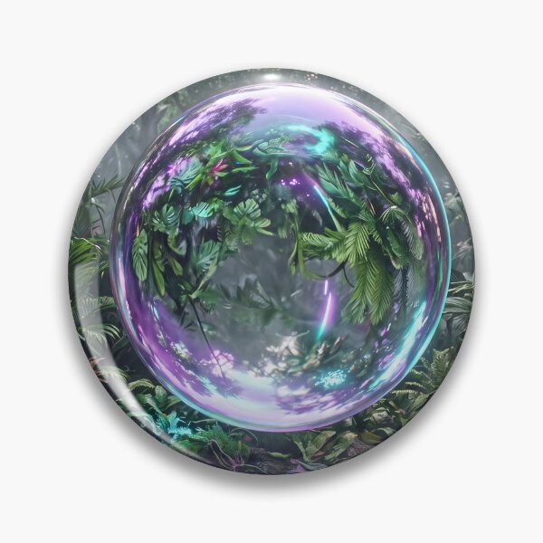 Item preview, Iridescent Glass Sphere in Tropical Jungle Paradise designed and sold by Elżbieta  Kaps.