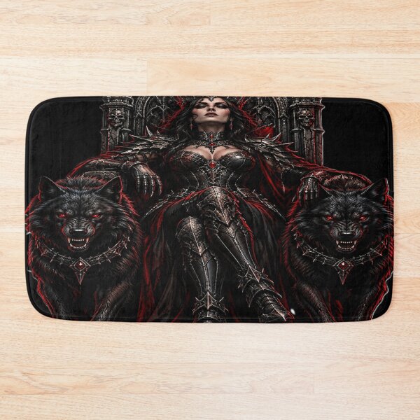 Item preview, The Dark Queen and Her Black Wolves | Gothic Dark Fantasy Art designed and sold by JMAVILA ART.