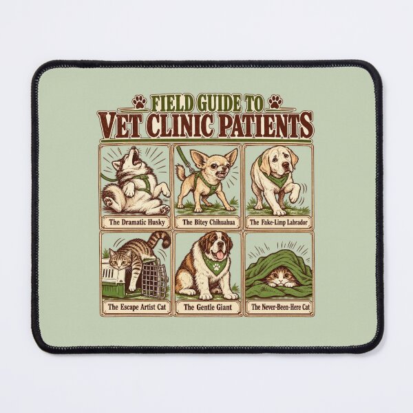 Item preview, Field Guide To Vet Clinic Patients Funny Vet Tech Dog Cat designed and sold by Popstudio85.