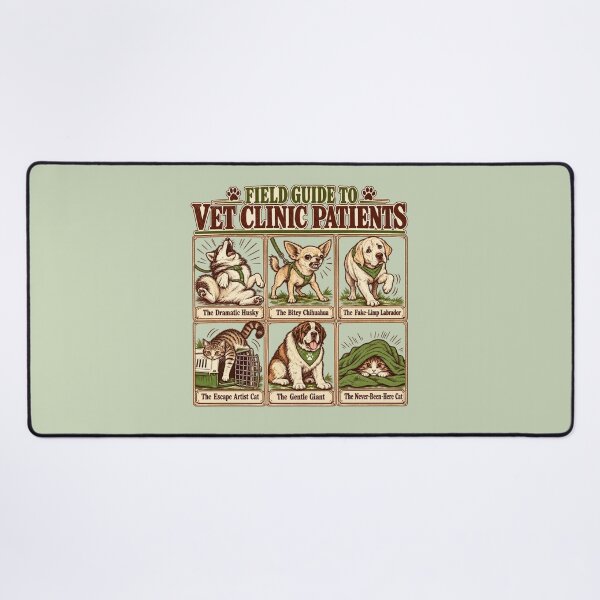 Item preview, Field Guide To Vet Clinic Patients Funny Vet Tech Dog Cat designed and sold by Popstudio85.