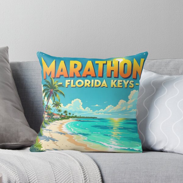 Item preview, Marathon Florida Keys – Vintage Tropical Beach Travel Poster designed and sold by LSVart.
