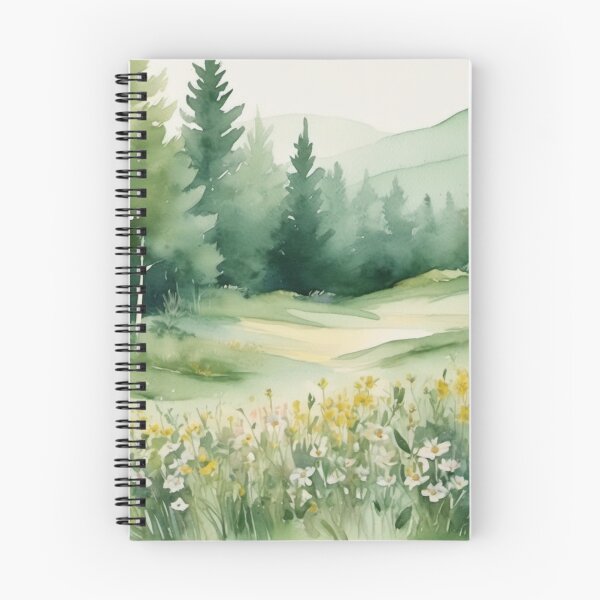 Item preview, Field of Wildflowers - Soft Watercolor Landscape designed and sold by Hidamari's SHOP.
