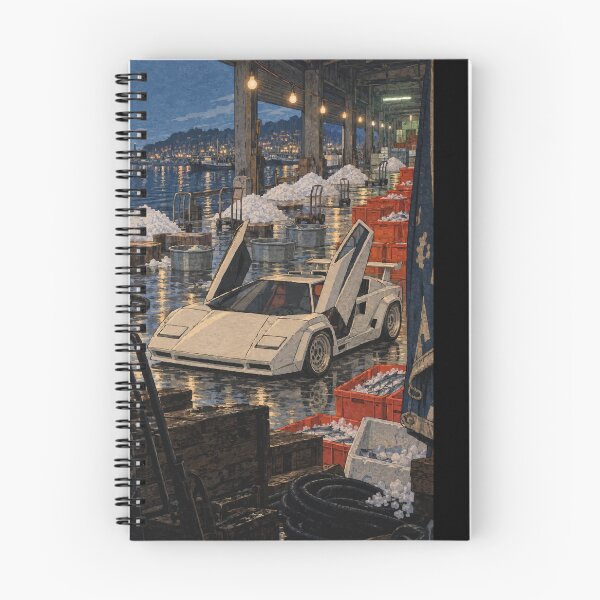 Item preview, Ukiyo-e Wedge Supercar in Pre-Dawn Fish Market Shin-Hanga designed and sold by WAVE-JP.