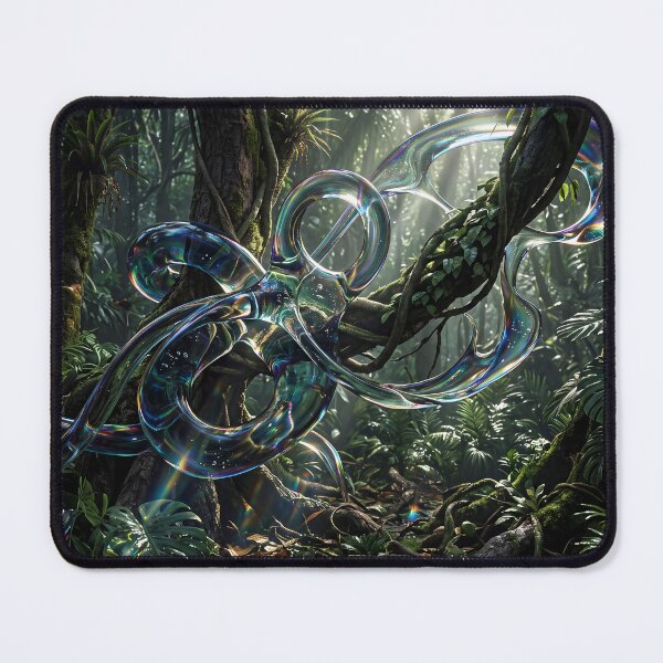 Item preview, Abstract Holographic Vines and Rainforest Sunbeams Art designed and sold by Elżbieta Kaps.