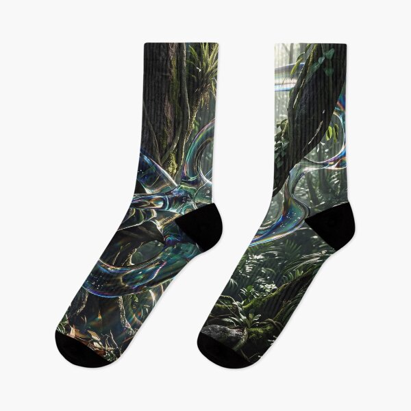 Item preview, Abstract Holographic Vines and Rainforest Sunbeams Art designed and sold by Elżbieta  Kaps.