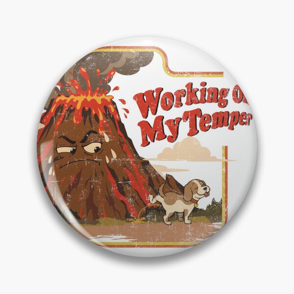 Item preview, Funny Volcano Anger Management Dog Art designed and sold by Moody Critters.