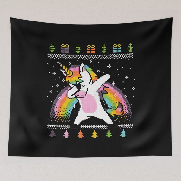 Item preview, Dab Unicorn Ugly Christmas Sweater designed and sold by EnderskunkEmpor.