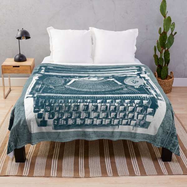 Item preview, Vintage Manual Typewriter Top View Typebars Keys Blue designed and sold by Ghoul Enterprises.