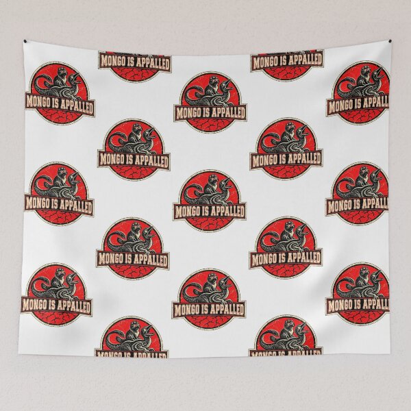 Item preview, Funny Cat Riding Dinosaur Red Vintage Badge Parody designed and sold by EdenChampl.