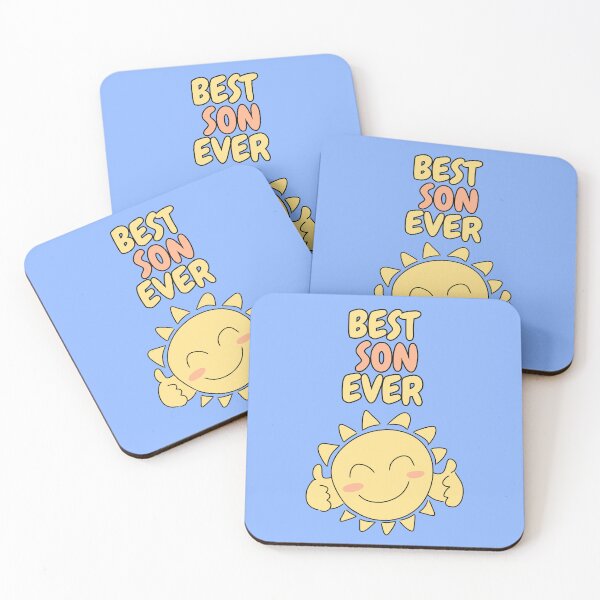 Item preview, BEST SON EVER Cute Sun Pastel Blue  designed and sold by HugSomeNettles.