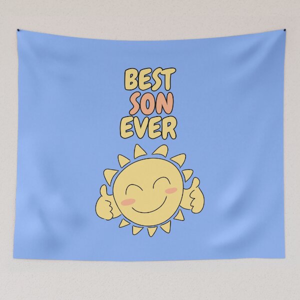 Item preview, BEST SON EVER Cute Sun Pastel Blue  designed and sold by HugSomeNettles.
