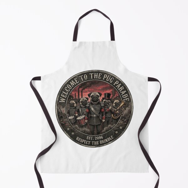 Item preview, Welcome to the Pug Parade - Vintage Emo Marching Band Dog Illustration designed and sold by Retro Hound Co..