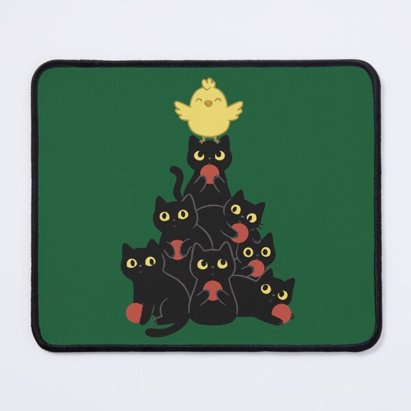 Item preview, Christmas Tree with Black Cats - Funny Feline Christmas Humor designed and sold by charlypicazo.