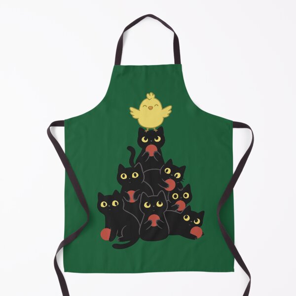 Item preview, Christmas Tree with Black Cats - Funny Feline Christmas Humor designed and sold by charlypicazo.