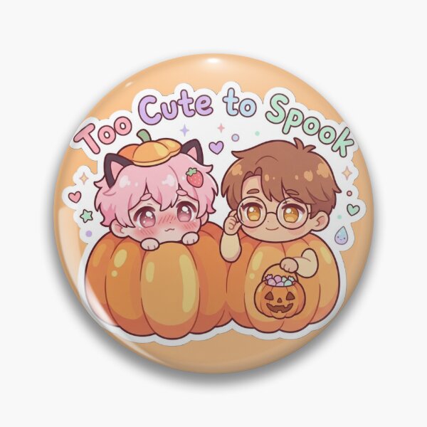 Item preview, Kawaii Halloween BL Anime Sticker Too Cute To Spook designed and sold by Kawaii-Drip.